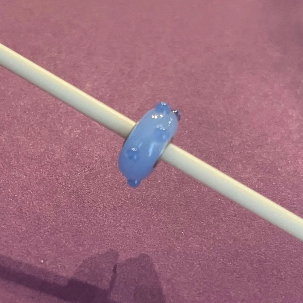 Trollbeads Pale Blue Bud glass bead. - Picture 1 of 7